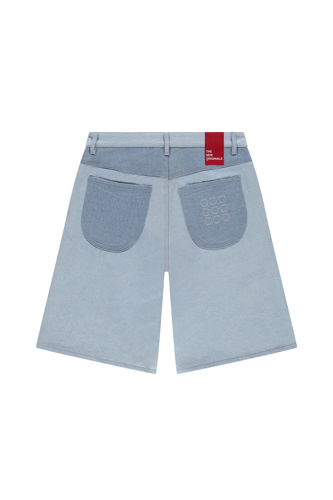 9-Dots Denim Shorts | Light wash blue