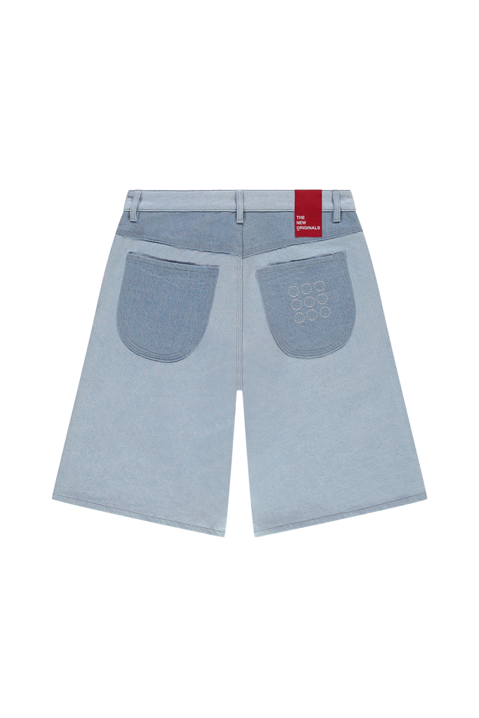 9-Dots Denim Shorts Light Wash
