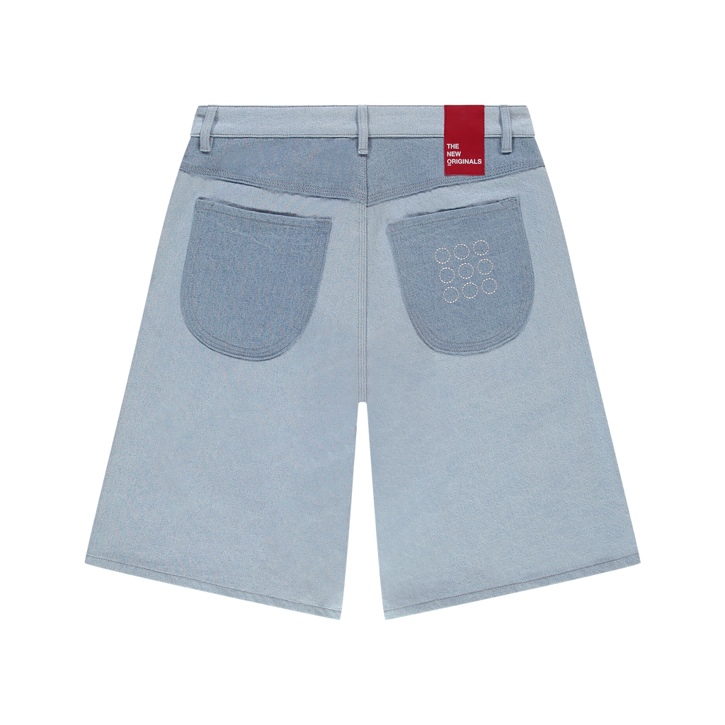 9-Dots Denim Shorts Light Wash