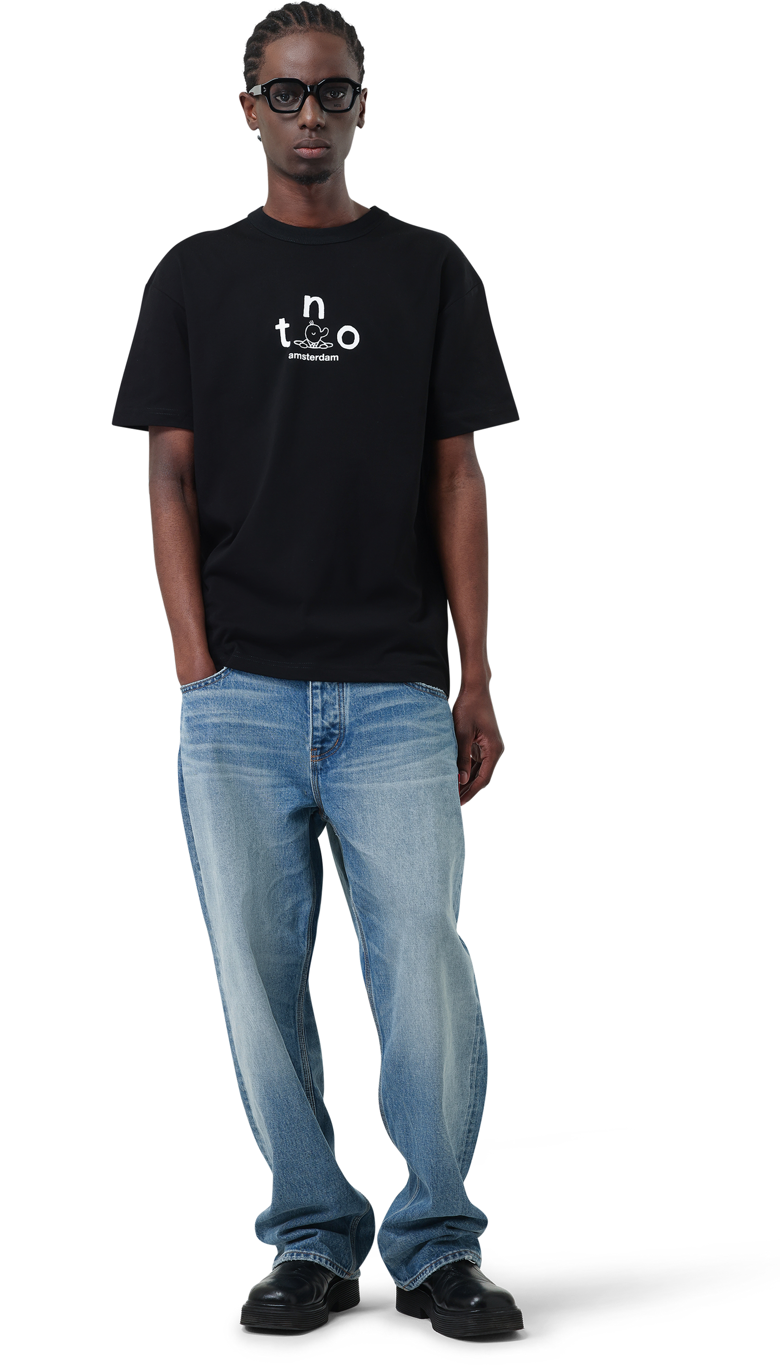 9-Dots Relaxed Jeans | Light Blue