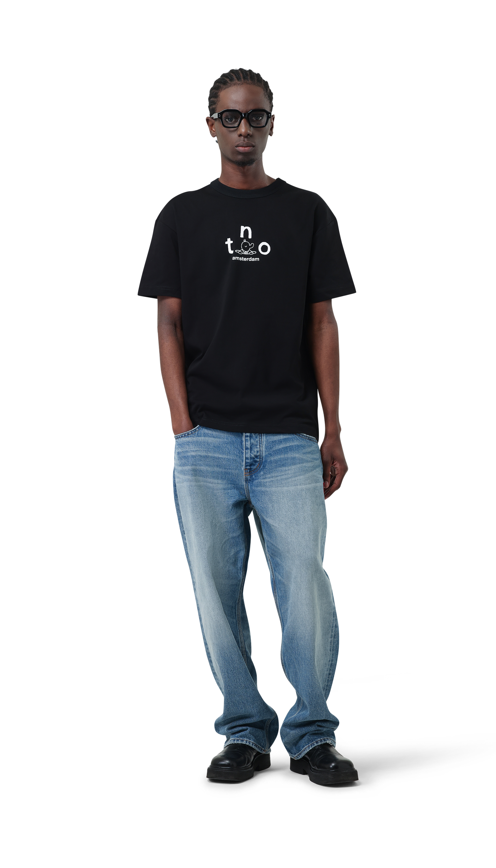 9-Dots Relaxed Jeans | Light Blue