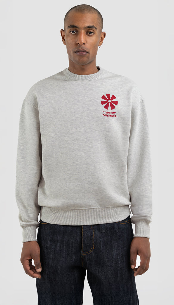 Adinkra Crewneck Light Grey Melange