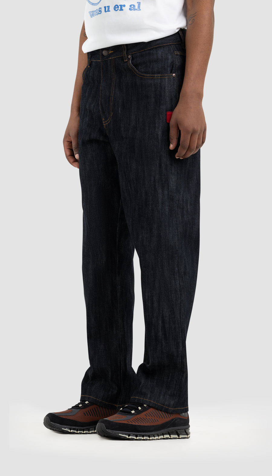 9-Dots Relaxed Slub Jeans Raw Denim