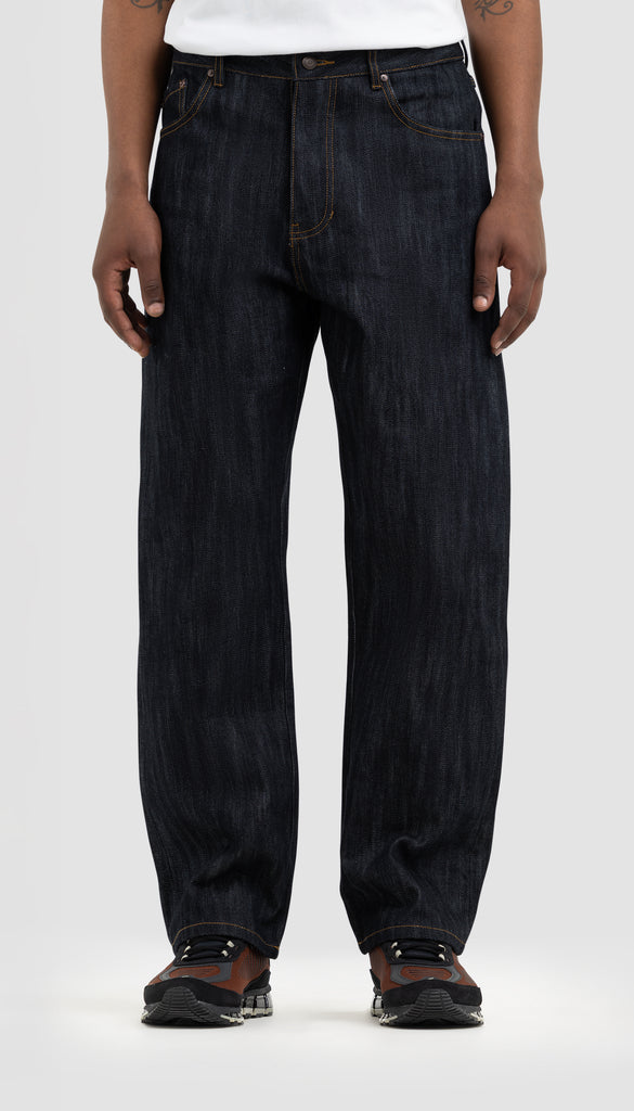 9-Dots Relaxed Slub Jeans Raw Denim