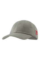 Herringbone Red Patch Cap | Grey