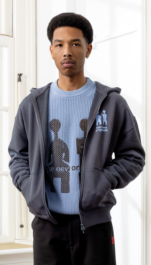 2 Figures Zip Up Hoodie | Black Oyster