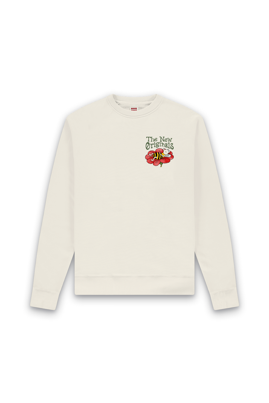 Lazy Bee Crewneck White Alyssum