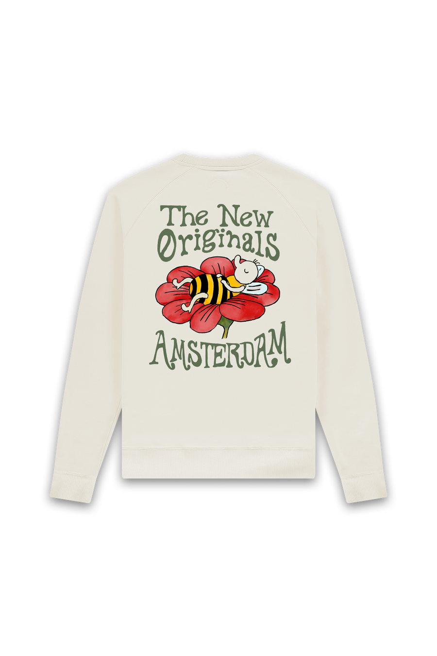 Lazy Bee Crewneck White Alyssum
