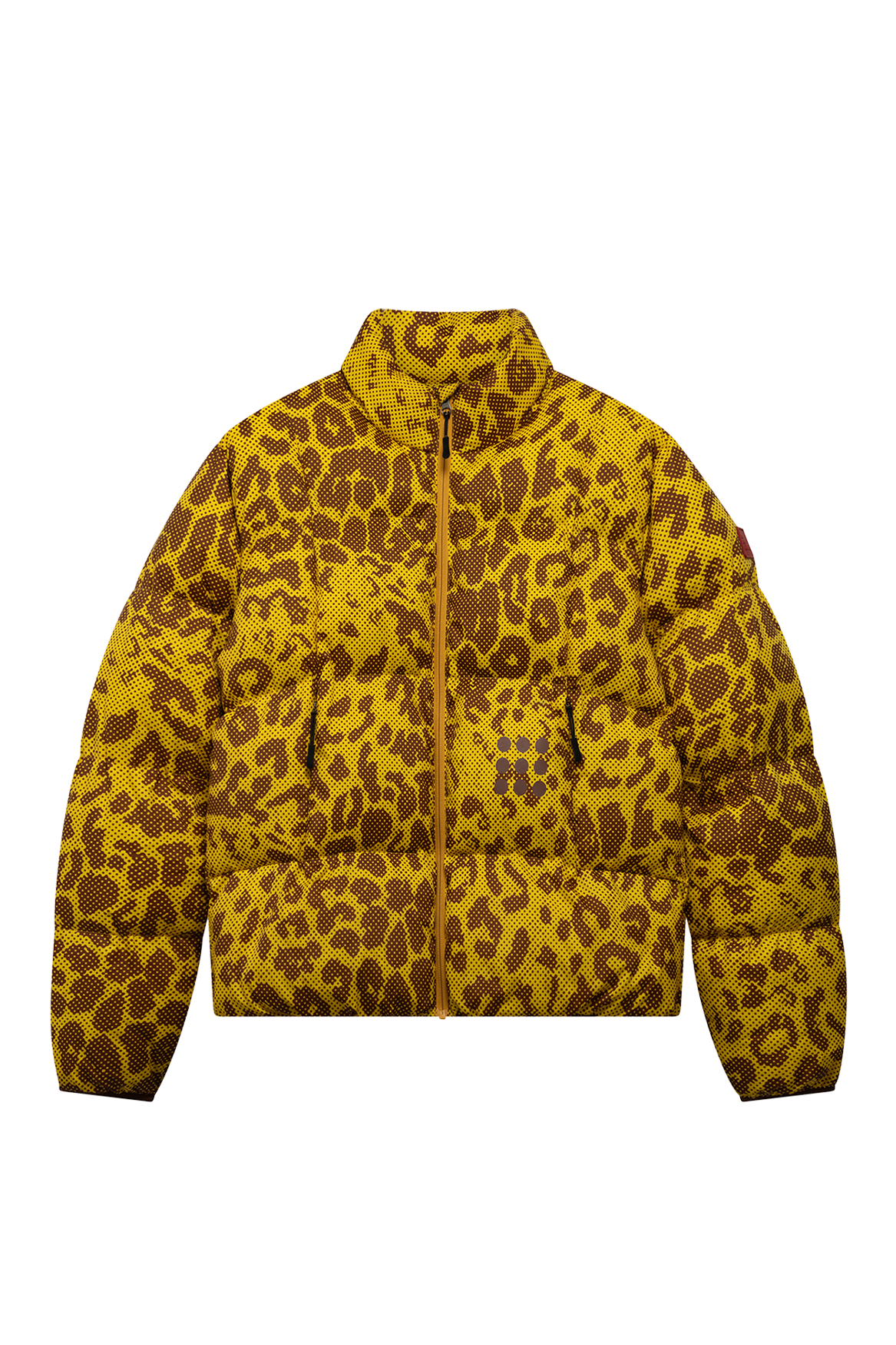 9-Dots Curve Puffer | Leopard Allover