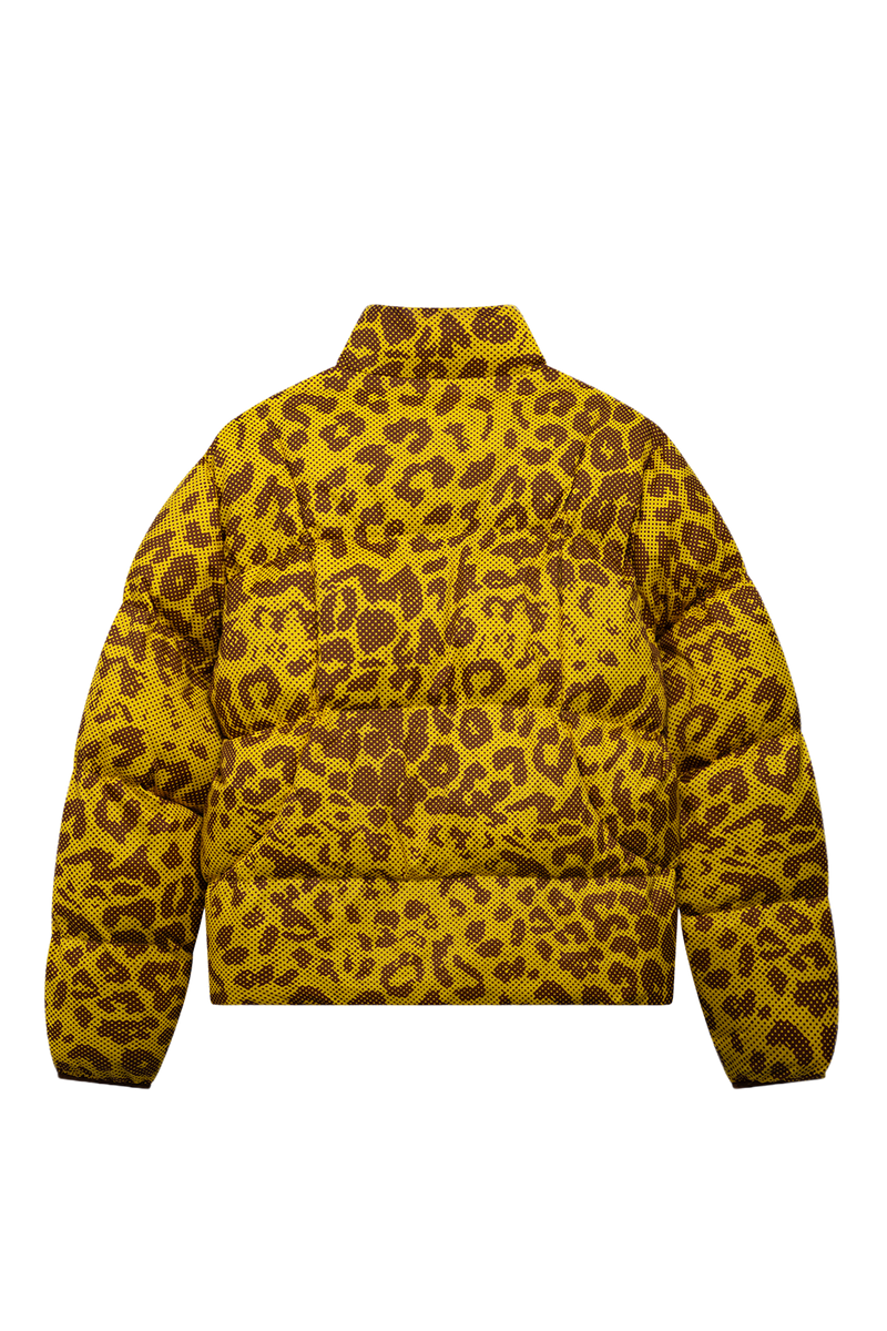 9-Dots Curve Puffer | Leopard Allover