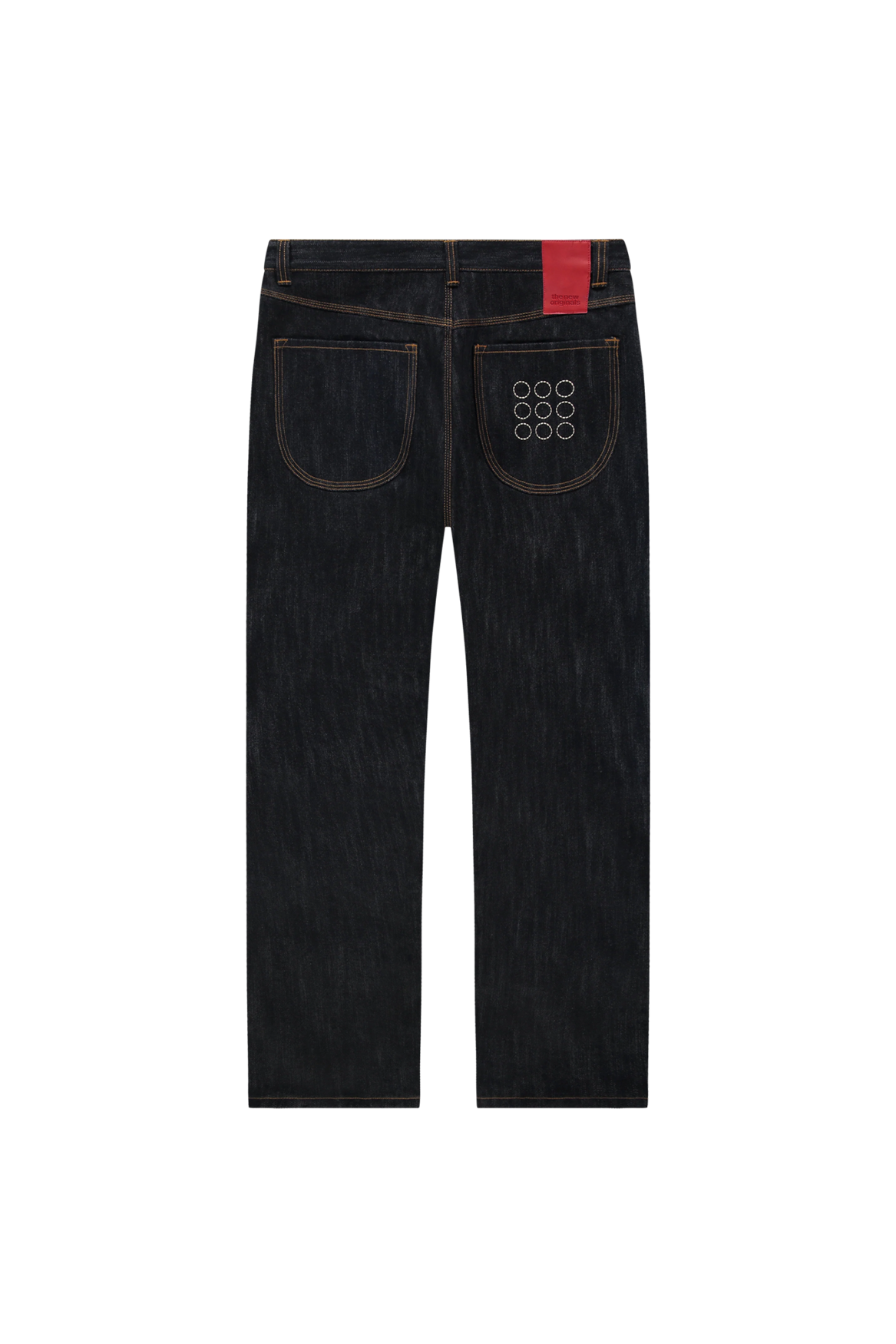 9-Dots Relaxed Jeans | Slub denim