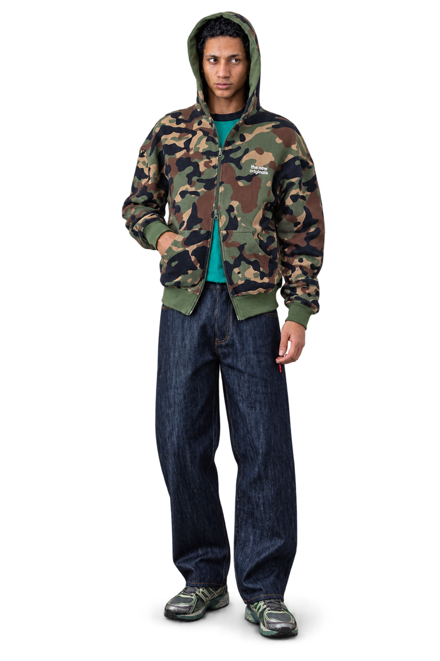 9-Dots Relaxed Jeans | Slub denim
