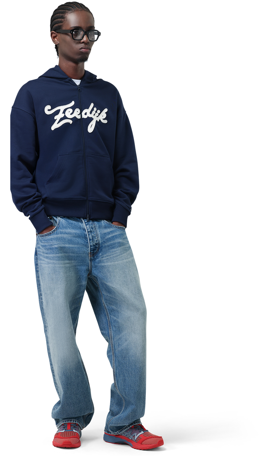 Zeedijk Zip Up Hoodie | Patriot Blue