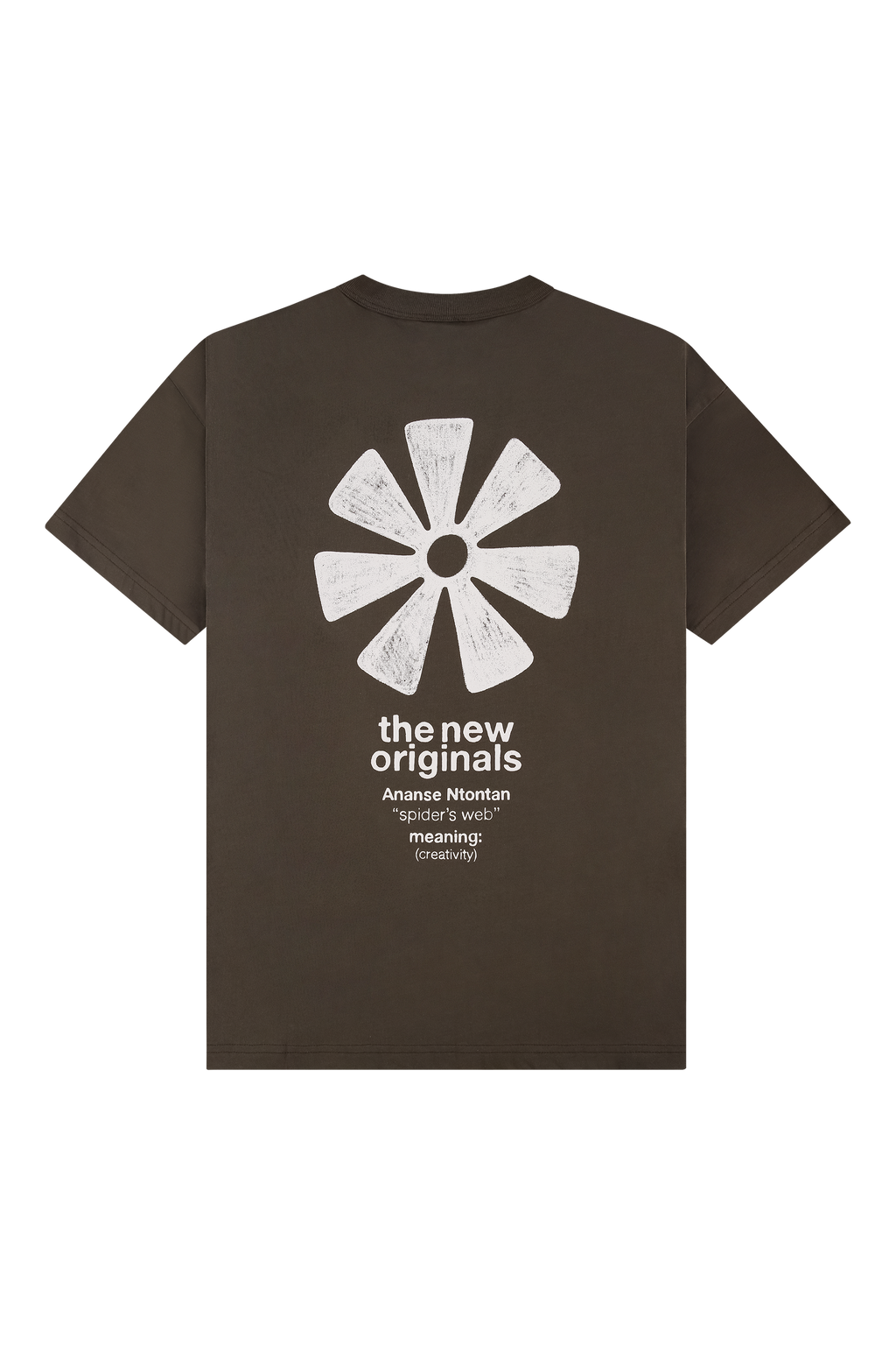 Ananse Adinkra Tee Acid Brown