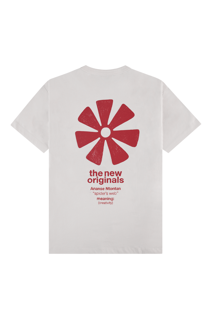 Ananse Adinkra Tee White Alyssum Back -2