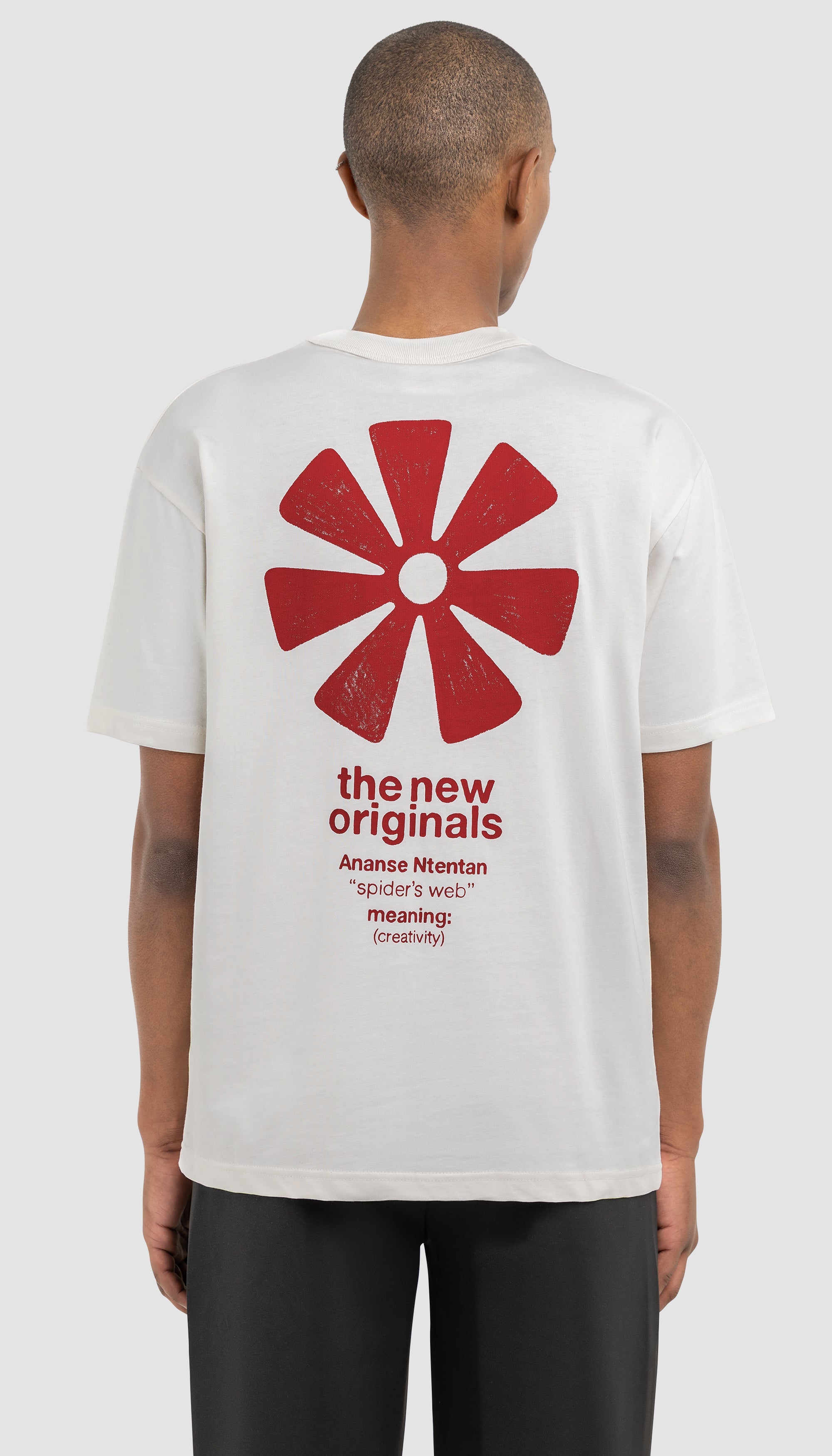 Ananse Adinkra Tee | White Alyssum