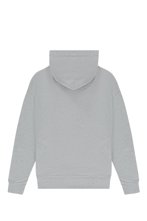 Apple Sticker Hoodie | Light Grey melange