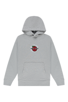 Apple Sticker Hoodie | Light Grey melange
