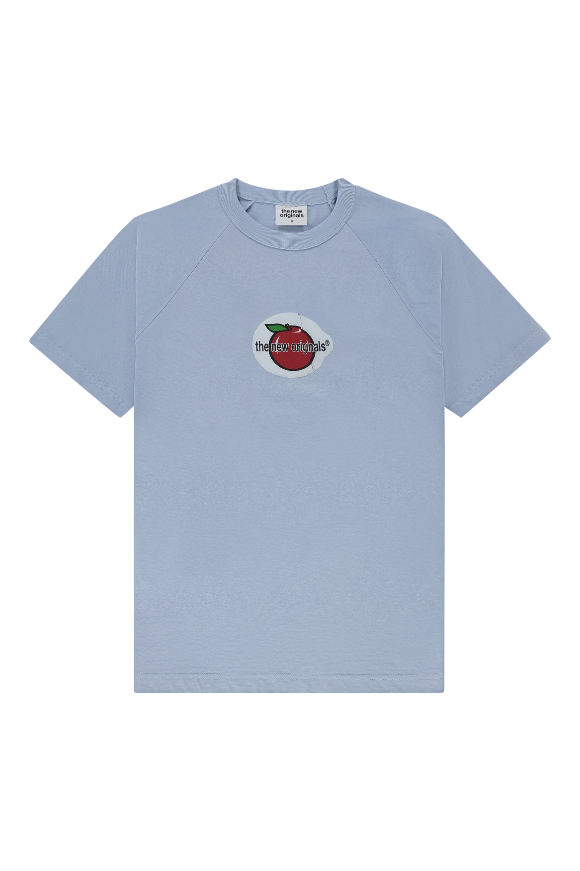 Apple Sticker Raglan Tee | Lush Blue