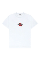 Apple Sticker Raglan Tee | White