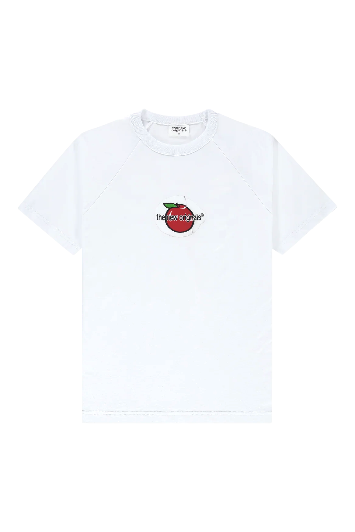 Apple Sticker Raglan Tee | White