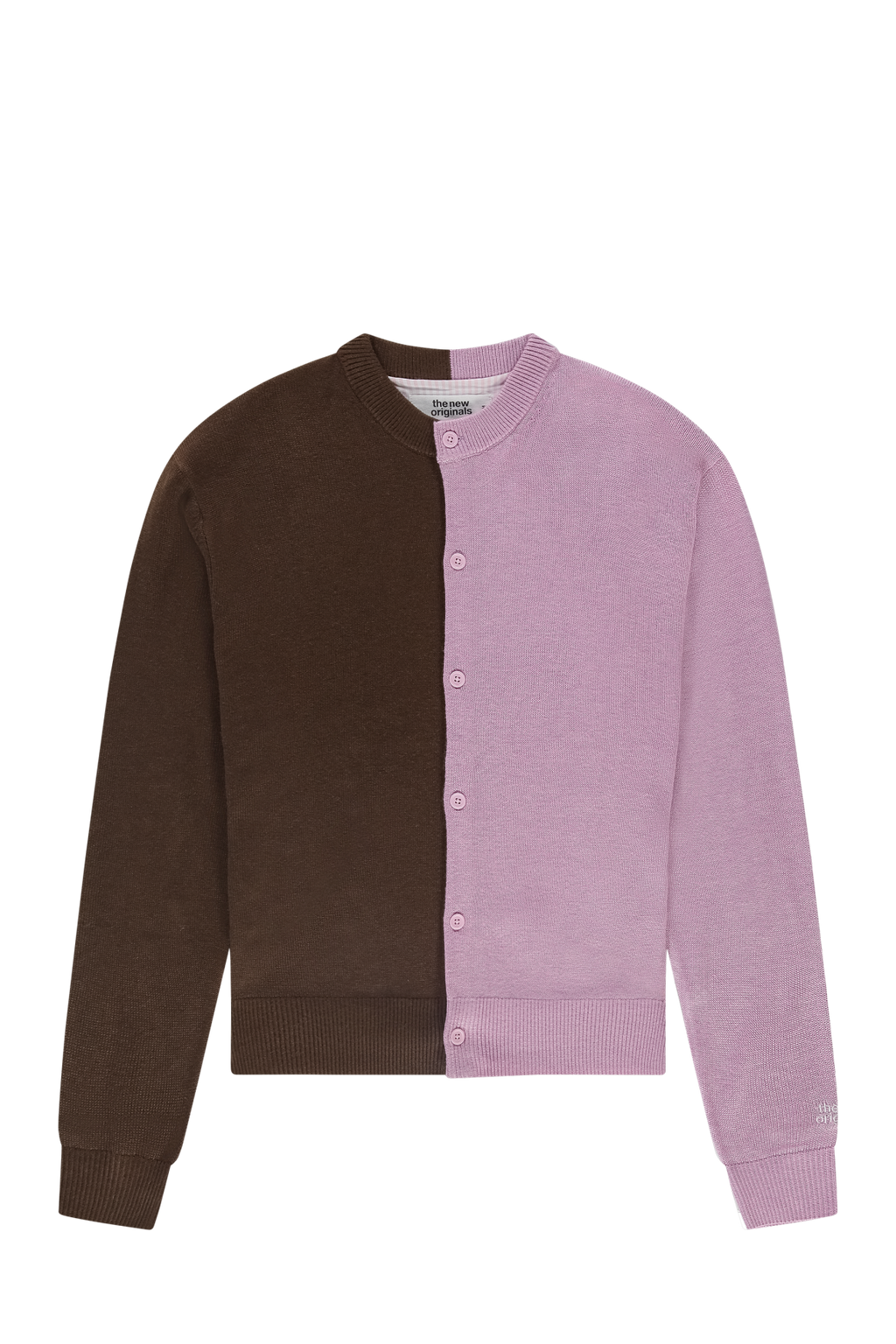 Duo Cardigan | Light Pink/ Brown