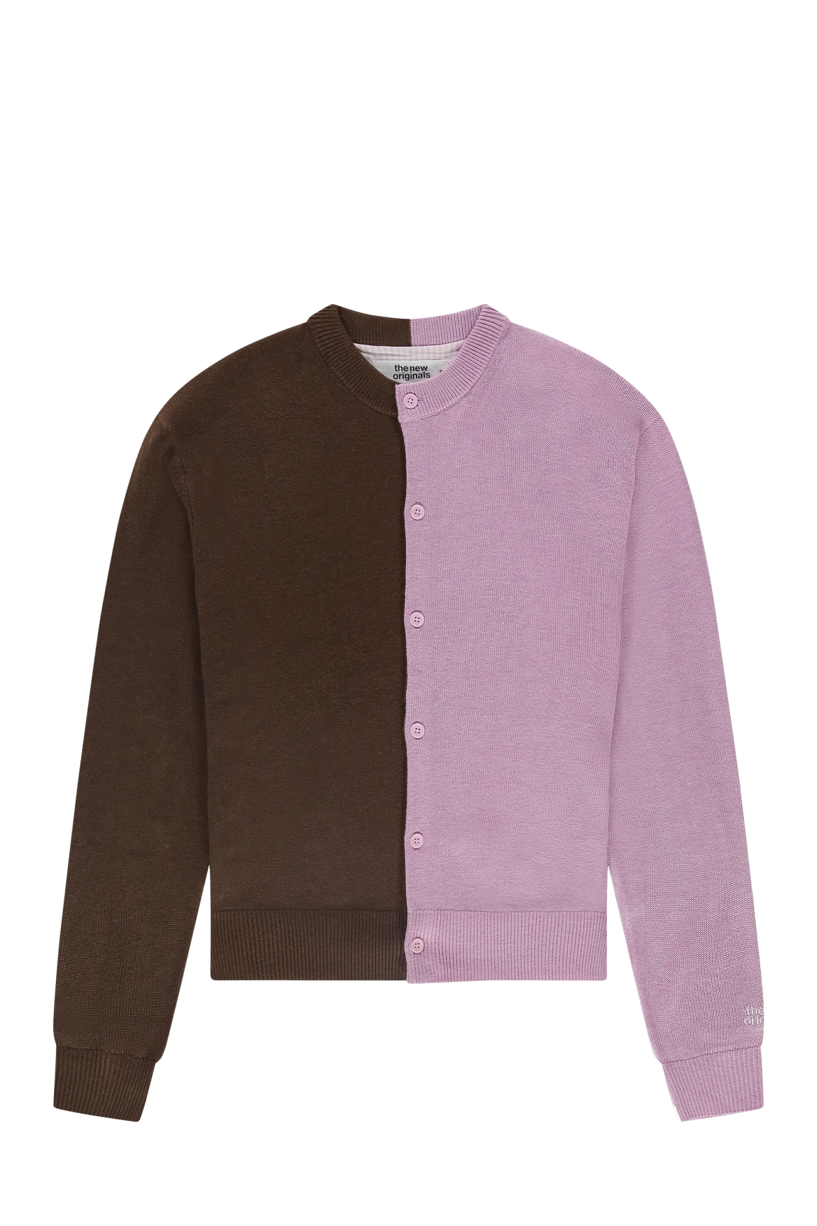 Duo Cardigan | Light Pink/ Brown