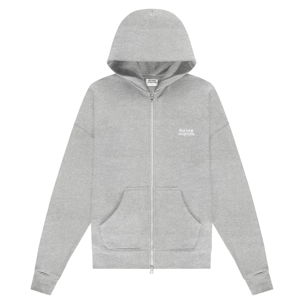 CATNA Zip Up Hoodie Light Grey Melange