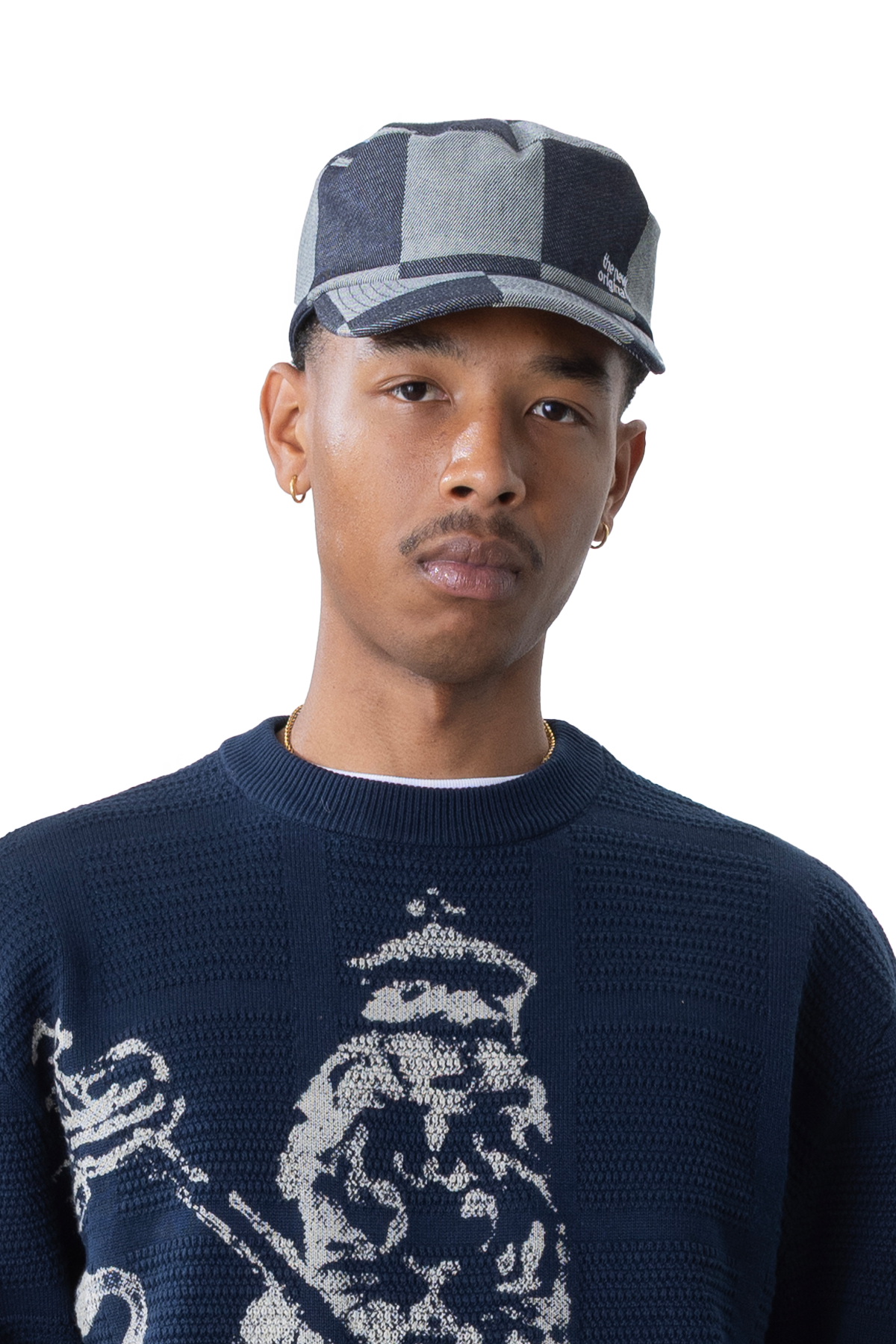 Emblem Denim Cap | Raw Navy