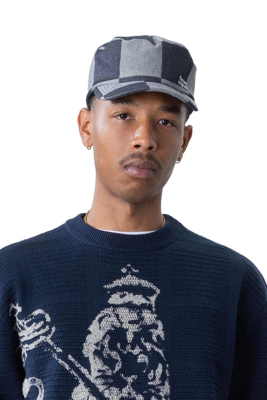 Emblem Denim Cap | Raw Denim