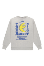 Freddy Moon Graphic Crewneck Light Grey Melange | Light Grey melange