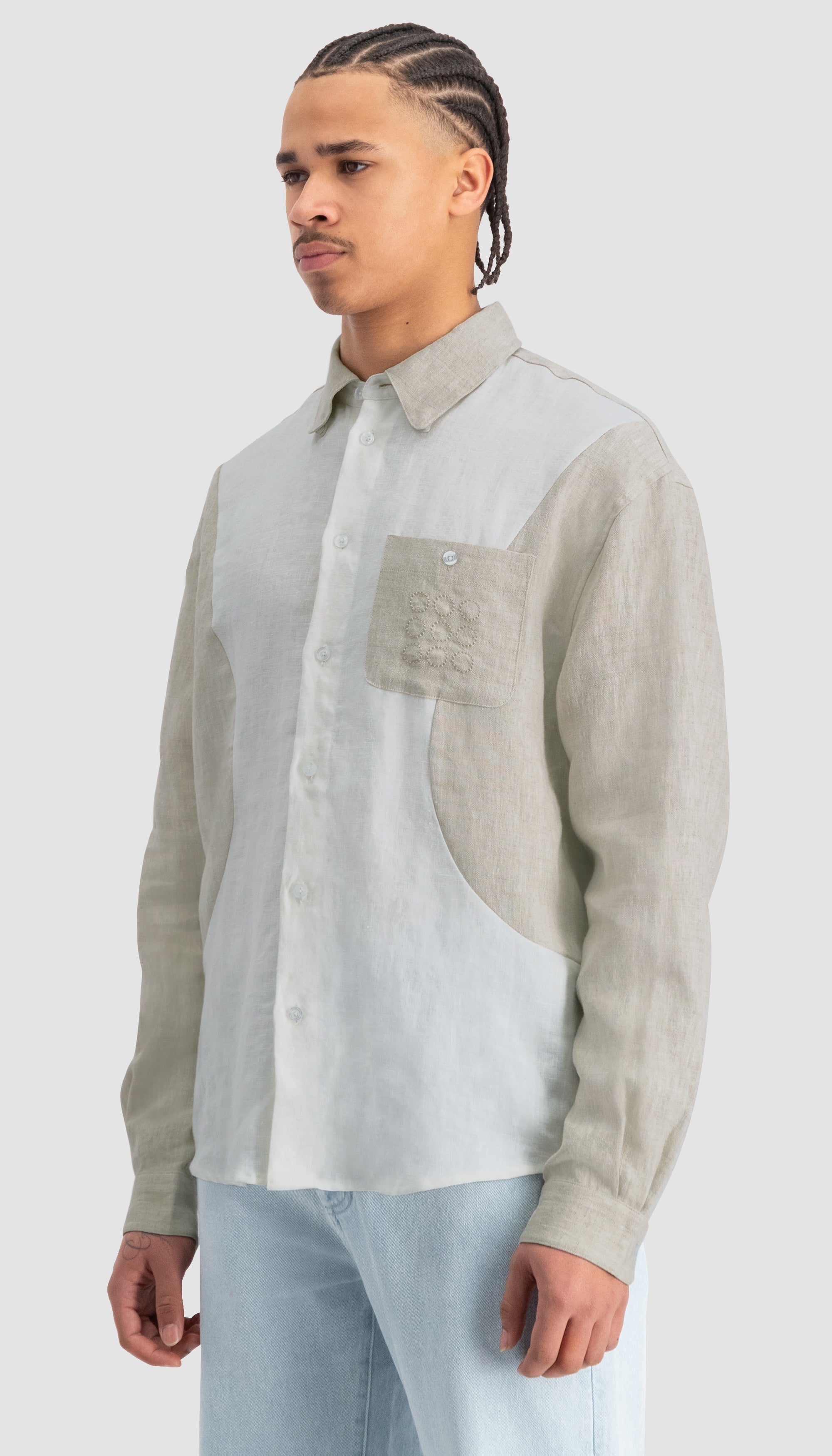 Curve Shirt Linen | White Alyssum