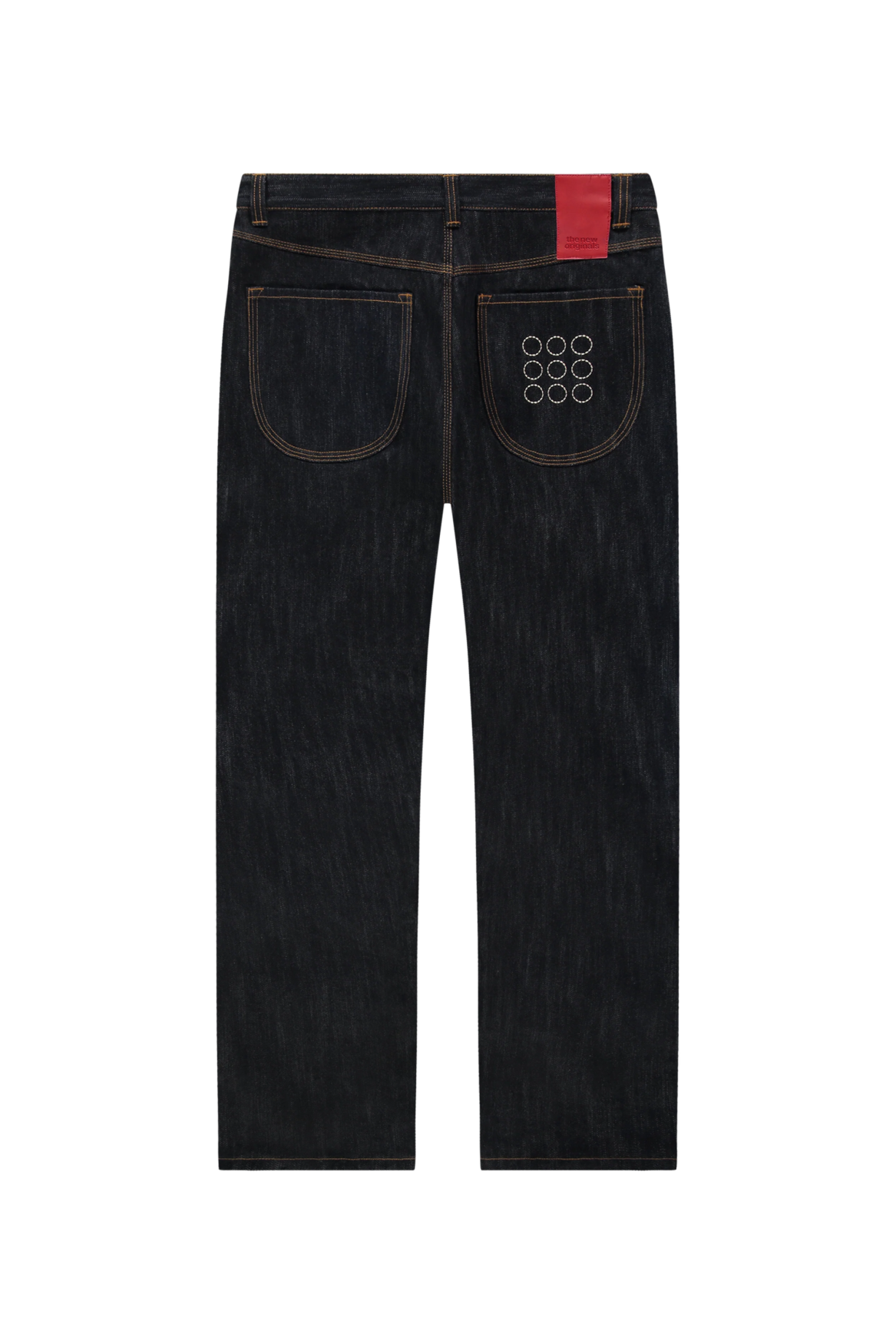 9-Dots Relaxed Jeans | Slub denim