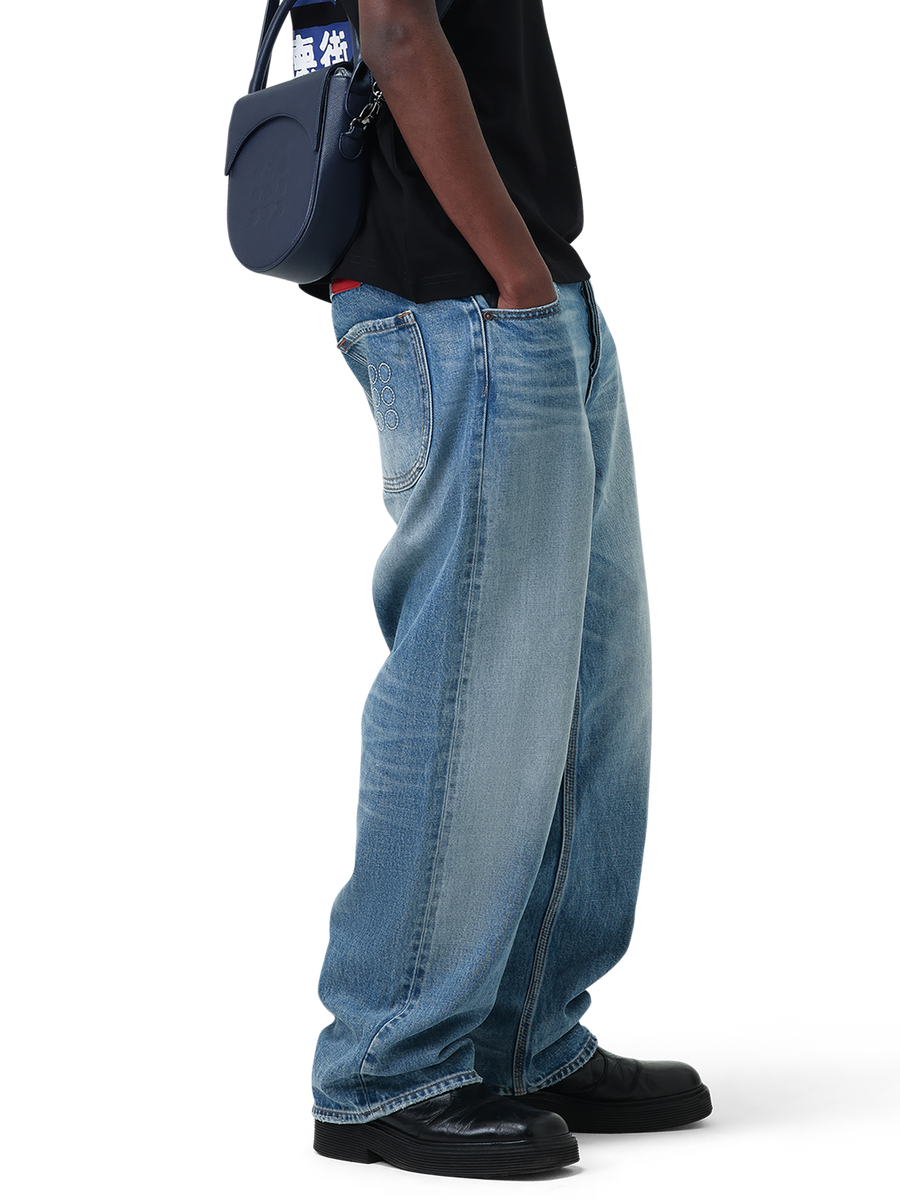 9-Dots Relaxed Jeans | Light Blue