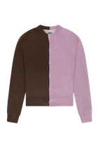 Duo Cardigan | Light Pink/ Brown