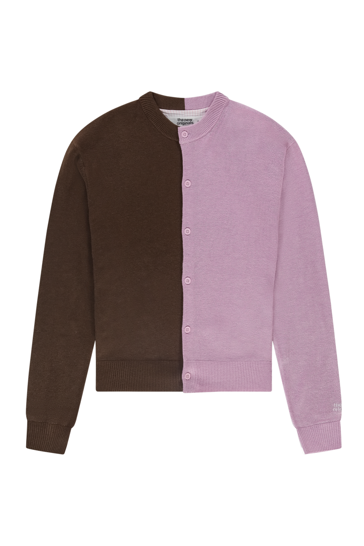 Duo Cardigan | Light Pink/ Brown