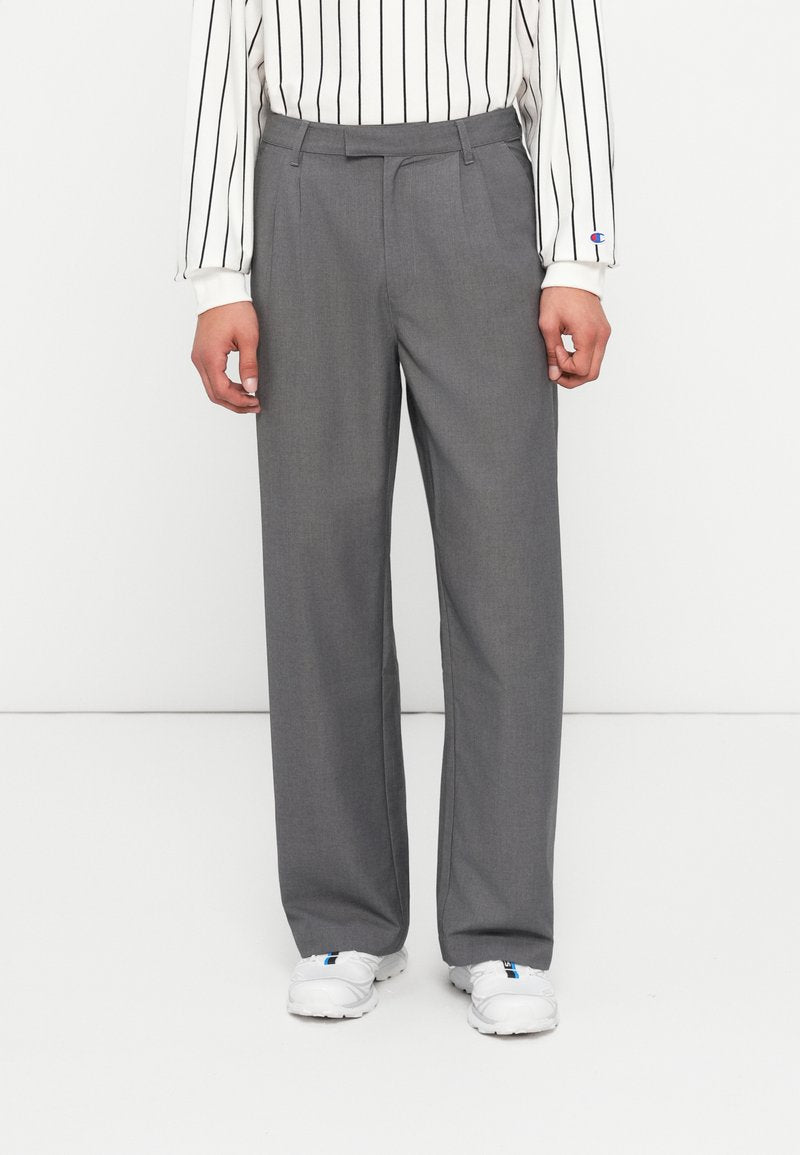 Wide Seamless Trousers Light Grey | Light Grey melange