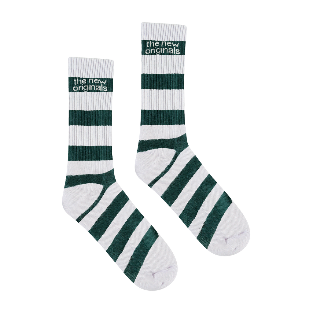 Emblem Logo Socks White Alyssum/Rain Forest