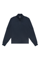 Emblem Half-Zip Sweater | Stock Navy