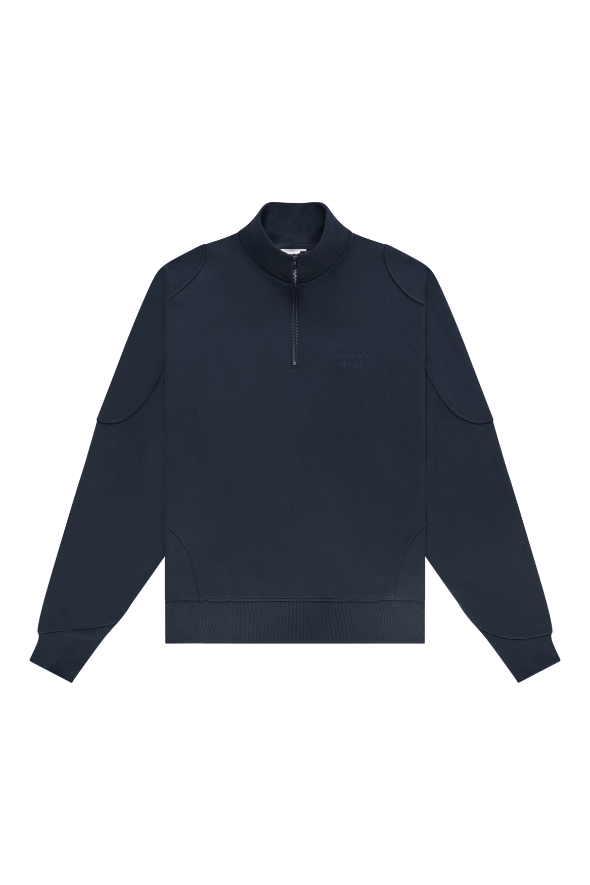 Emblem Half-Zip Sweater | Stock Navy