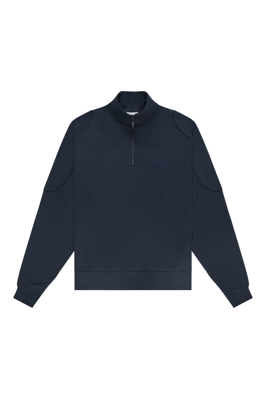 Emblem Half-Zip Sweater Stock Navy