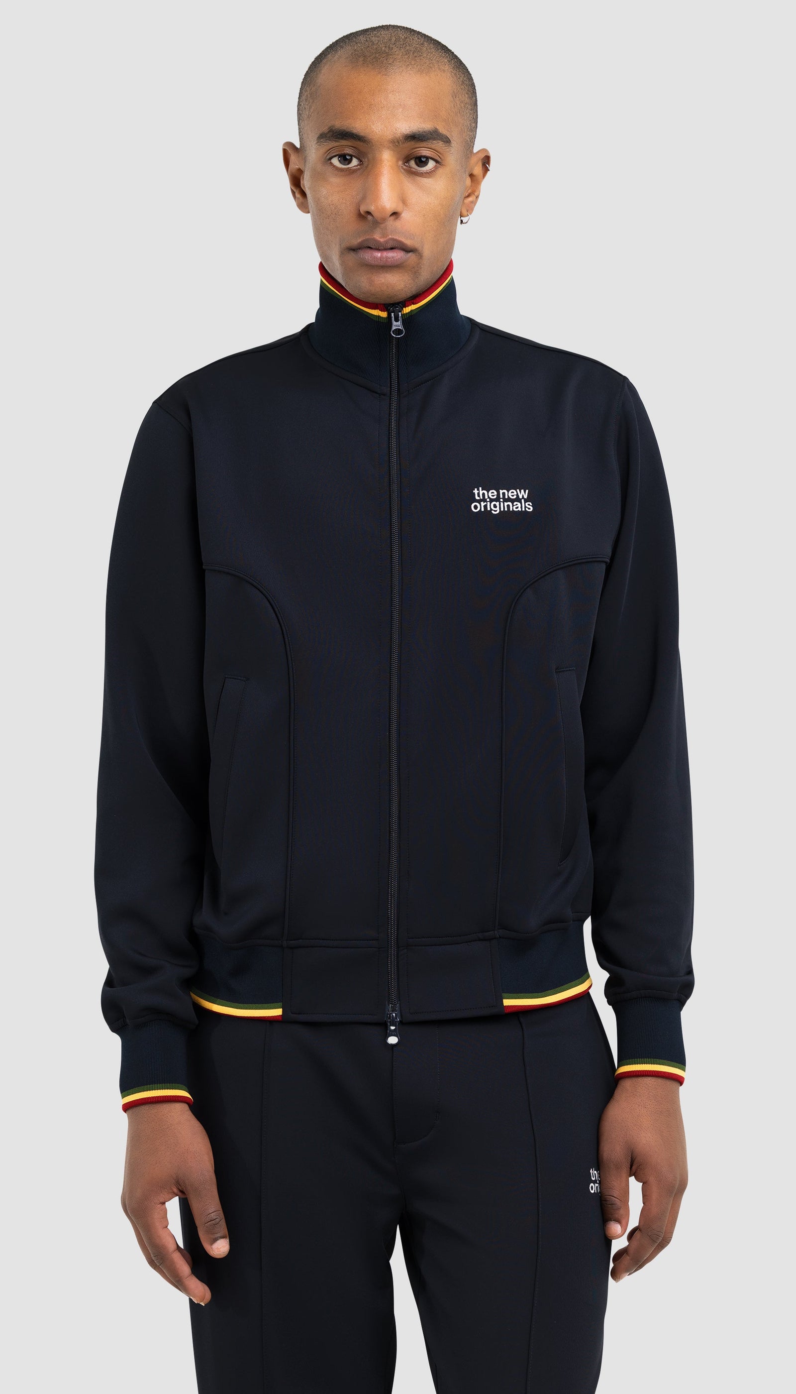 Emblem Track Jacket | Navy / Pan Africa