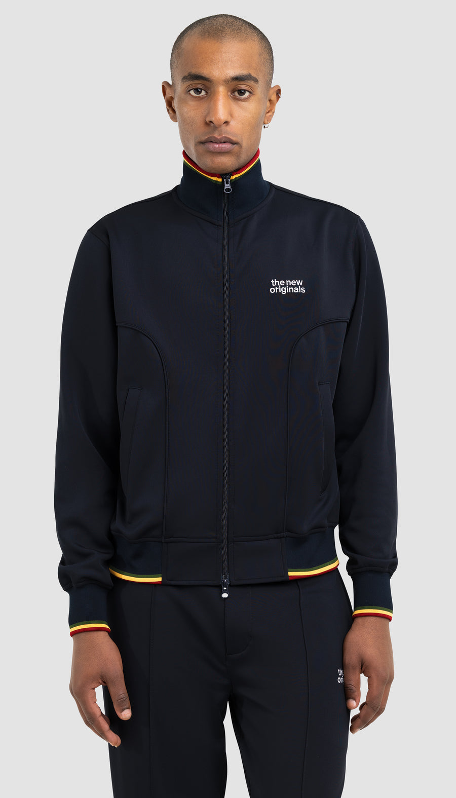 Emblem Track Jacket Navy Blue / Pan African