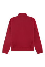 Emblem Half-Zip Sweater Red Back-2