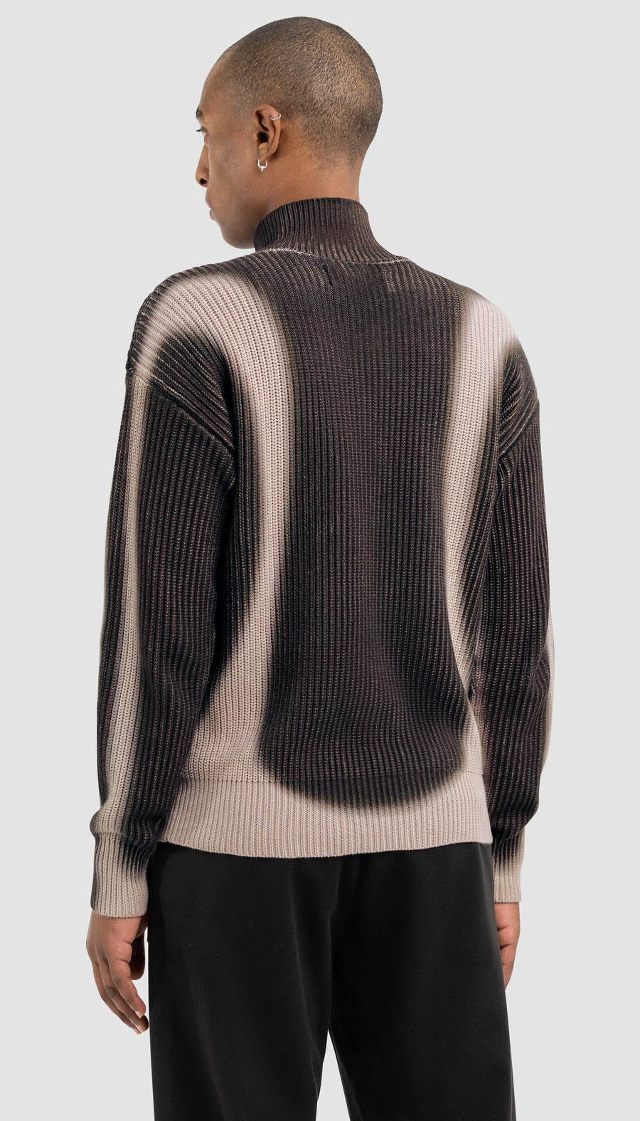 Fisherman Curve Zip Up Sweater Hummus