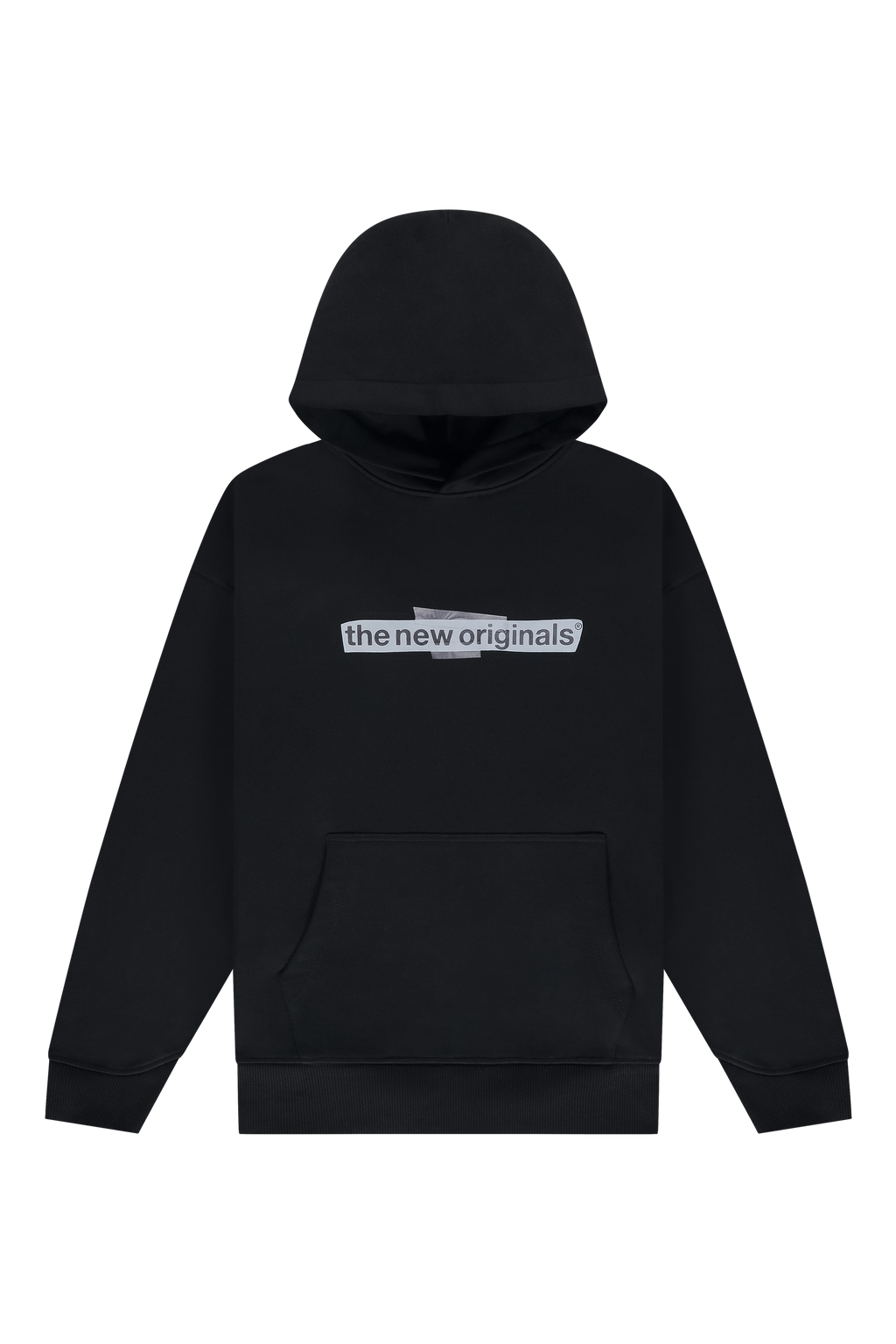 The New Originals Taped Hoodie Black Front -1
