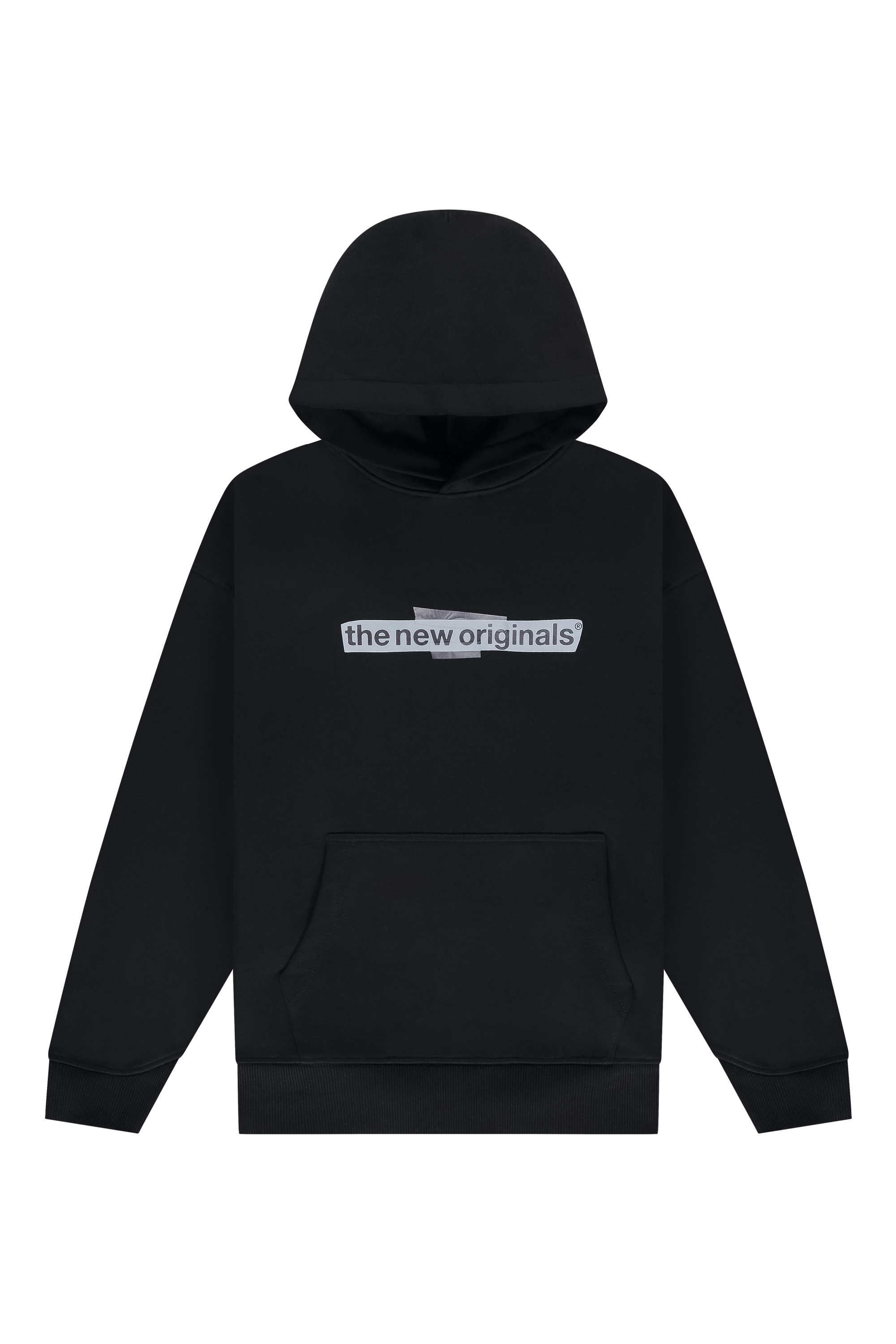 The New Originals Taped Hoodie Black Front -1
