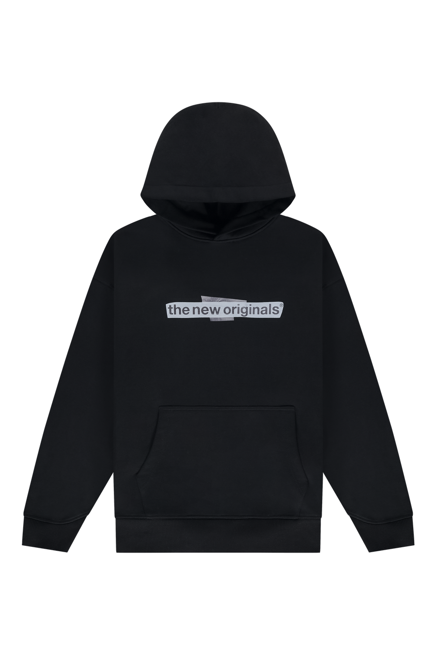 The New Originals Taped Hoodie Black Front -1