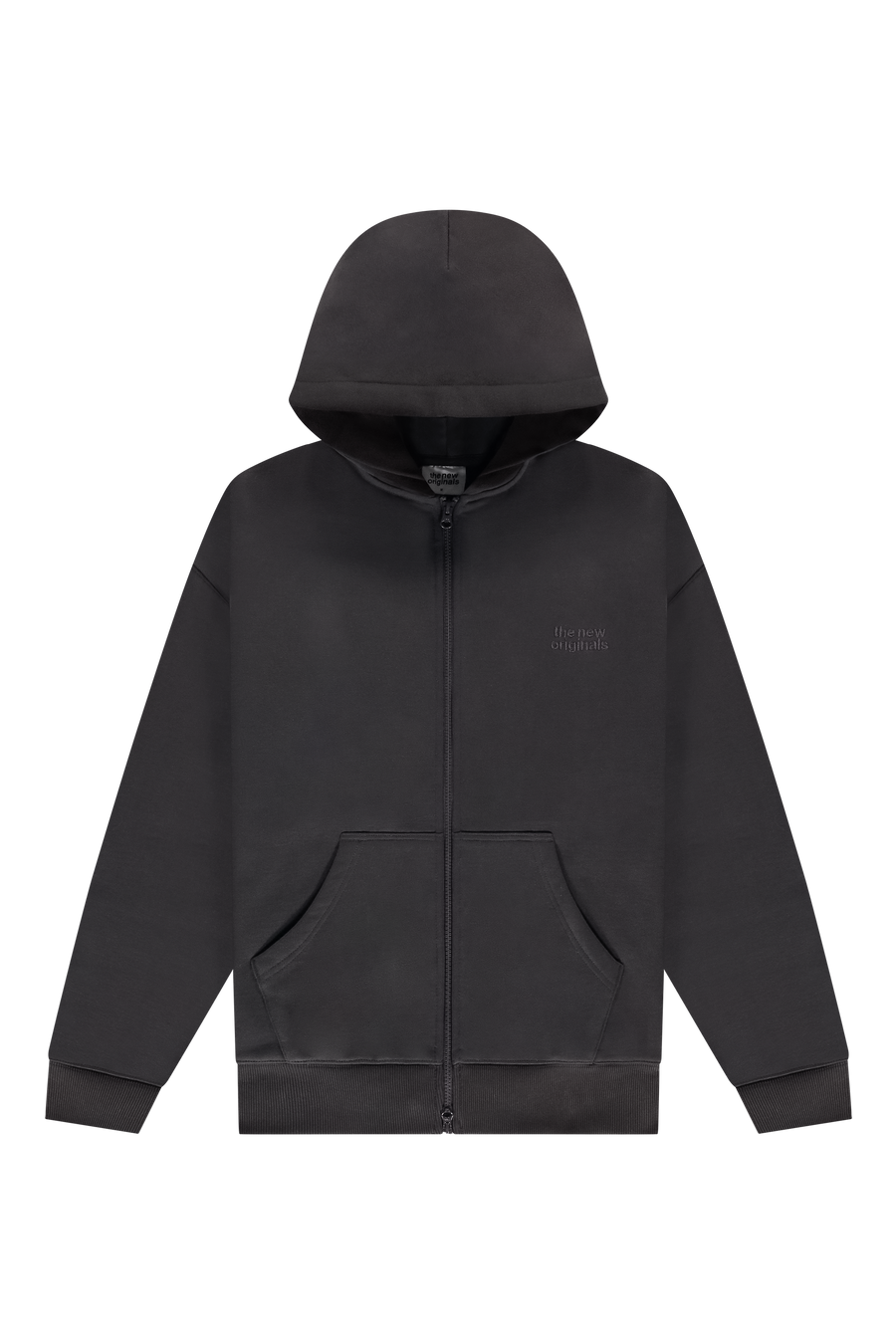 Emblem Zip Up Hoodie Espresso
