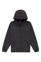 Emblem Zip Up Hoodie | Espresso